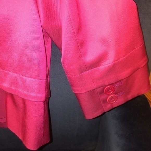 Trina Turk hot pink‎ double breasted jacket size 4 beautiful color - Picture 4 of 6